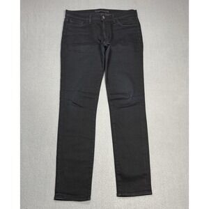 J Brand Skinny Leg Jeans Womens 27 (28x30) Black Shadow Stretch Made In USA